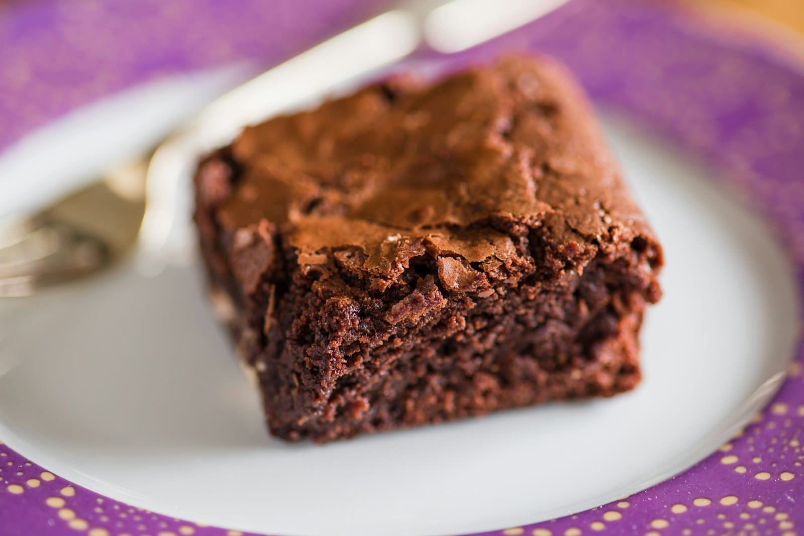 chocolate cake on white ceramic plate